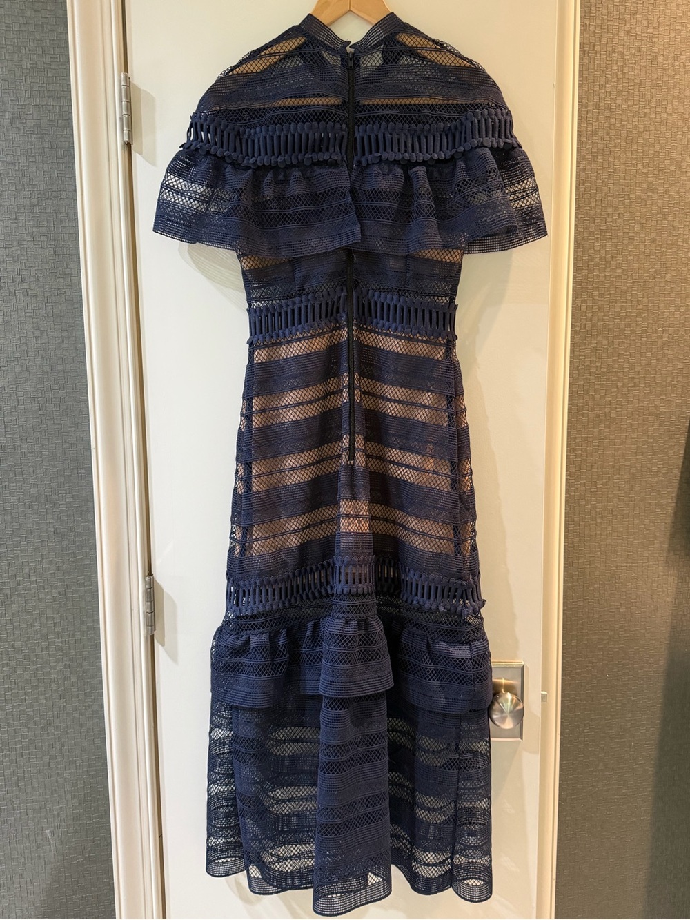 Self Portrait Navy lace dress size 4